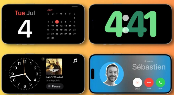工业园区苹果手机维修分享iOS17横屏充电待机显示有什么好处 