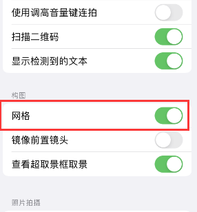 工业园区苹果手机维修网点分享iPhone如何开启九宫格构图功能 