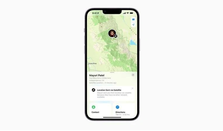 工业园区苹果14维修分享iPhone14系列中 FindMy功能通过卫星分享位置方法教程 