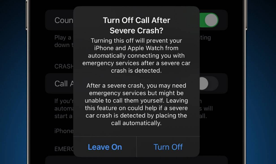 工业园区苹果14维修分享 iPhone 14 和 Apple Watch 上关闭崩溃检测 